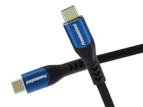 PremiumCord USB-C kábel čierna 2m / Dátový kábel / USB 3.2 Gen 2x2 / 20 Gbit / s / 100W PD