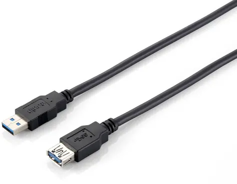 Equip USB 3.0 predlžovací kábel AA čierna / Predlžovací kábel / USB-A(M) - USB-A(F) / 5 Gbps / 3 m