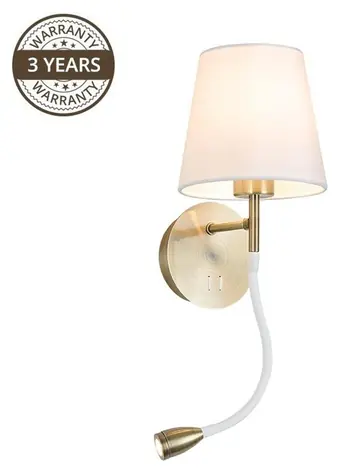Domoletti Ramzi 18237- AB / Nástenná lampa / E27 / 60W / LED 3W