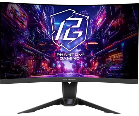 27" ASRock Phantom Gaming PG27QRT2A čierna / Monitor / VA zakrivený / QHD / 180Hz / 1ms / FreeSync / HDMI + DP / VESA