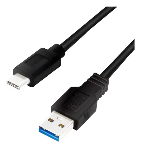 LogiLink USB-C - USB-A čierna / Kábel USB-C / USB 3.2 Gen 1 / 5 Gbit/s / 1,5 m