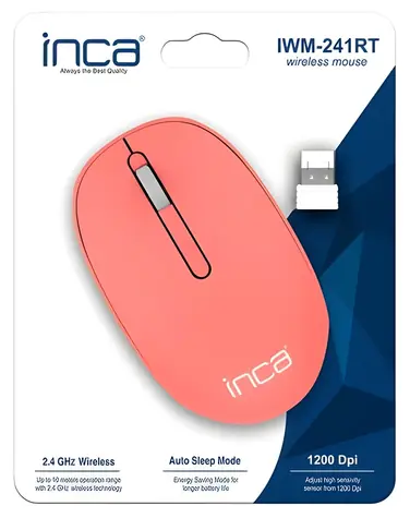 INCA IWM-241RT oranžová / Myš / Bezdrôtová 2.4 GHz / 1200 DPI / 3 tlačidlá