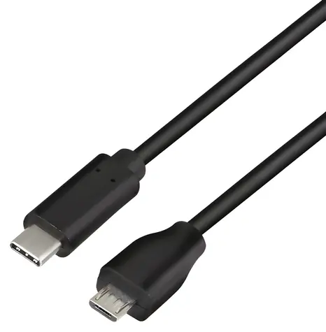 LogiLink USB-C - Micro-USB čierna / Dátový kábel / USB 2.0 / 0,5 m