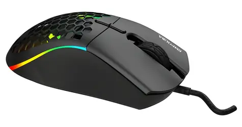 INCA IMG-GT20 čierna / Drôtová herná myš / optická / 10000 DPI / 7 tlačidiel / RGB / USB-A / 1,8 m