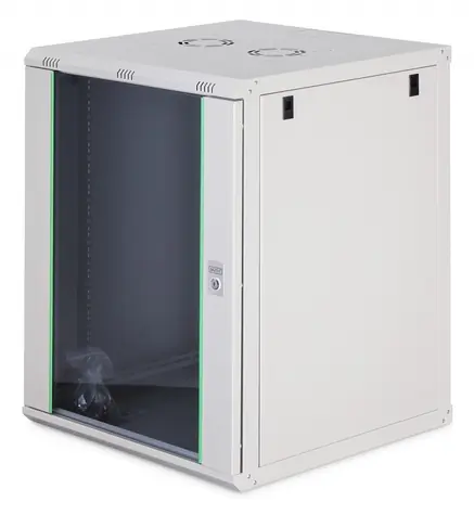 Digitus Dynamic šedá / Nástenný rozvádzač / 19" / 16U / 785x600x600 mm / uzamykateľné sklenené dvere