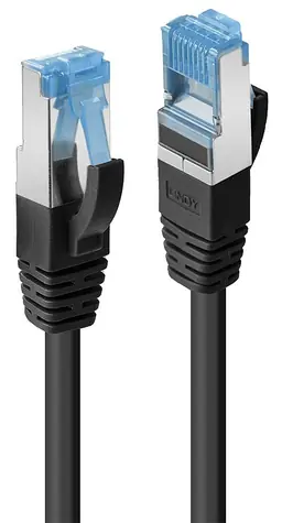 Lindy Patch kábel Cat6A S/FTP čierna / Patch kábel / PIMF / LSZH / RJ45-RJ45 / 30 m