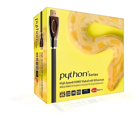 Python HDMI 2.0 kábel aktívny čierna / HDMI kábel / 15 m / 4K 4096×2160 px / 30 Hz / nylonový oplet
