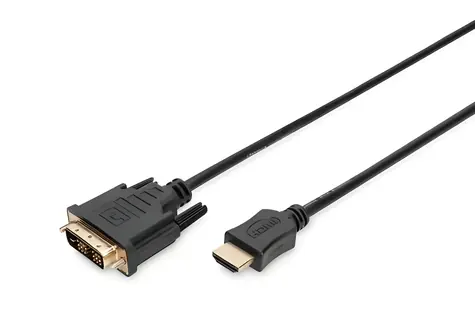 Digitus HDMI - DVI-D(18+1) čierna / Prepojovací kábel / Single Link / Full HD 1080p 60Hz / 3 m