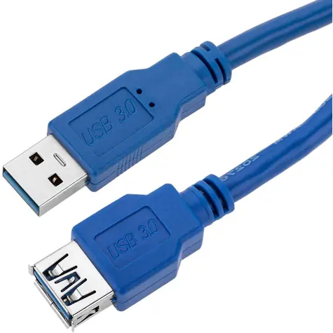 Techly Predlžovací kábel USB-A (M) - USB-A (F) modrá / Predlžovací kábel / USB 3.2 Gen 1 / 5 Gbit/s / 0,5 m