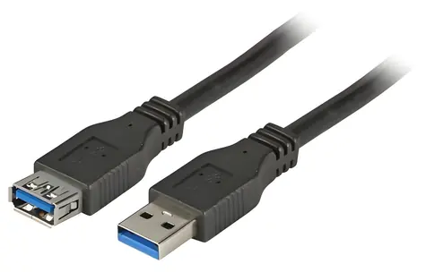 EFB / Predlžovací kábel USB-A / USB 3.2 Gen 1 (5 Gbit/s) / 3 m / čierny