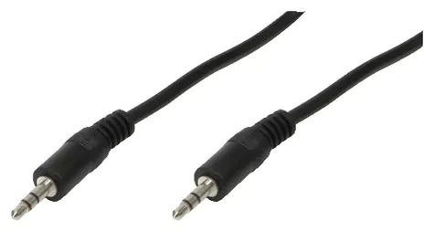 LogiLink audio kábel Jack 3,5 mm čierna / Audio kábel / Jack 3,5 mm - Jack 3,5 mm / 5 m