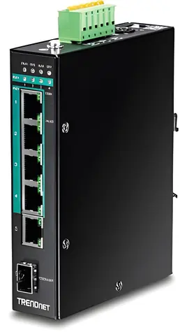 Trendnet TI-PG541i / Switch / 6- Port Gigabit PoE+ / Managed L2+ / 120 W / DIN lišta