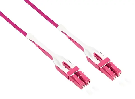 Good Connections LWL Duplex 50/125µm 3M fialová / Optický patch kábel / LC/LC UNIBOOT / OM4 / LSZH