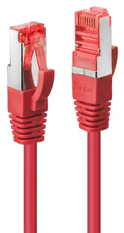 Lindy Cat6 S/FTP 0,3 m červená / Patch kábel / RJ-45 / 250 MHz