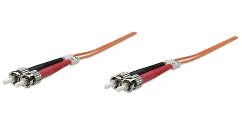 Intellinet ST/ST 1 m oranžová / Optický patch kábel / Multimode OM1 / PVC plášť