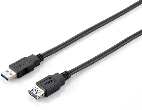 Equip čierna / Predlžovací kábel / USB-A - USB-A / 2 m / USB 3.0