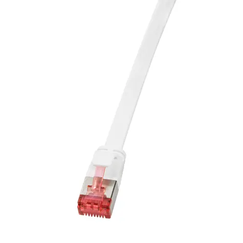 LogiLink SlimLine Cat6A biela / Patch kábel / U/FTP / plochý / 1 m / RJ-45