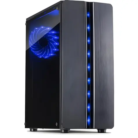 Inter-tech Thunder čierna / Počítačová skriňa / Mini Tower / presklená bočnica / 120mm LED ventilátor