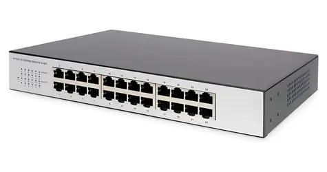 Digitus / Switch / 24 portov / 10/100 Mbit/s / Unmanaged / Do racku