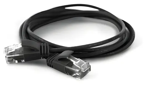 Wantec 7318 čierna / Patch kábel / Cat6a U/UTP / RJ-45 / 7 m