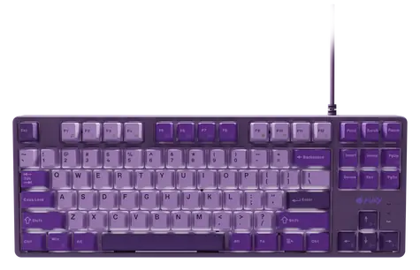 Fury Kanabo K2 US fialová / Herná mechanická klávesnica / drôtová USB / US layout / biele podsvietenie