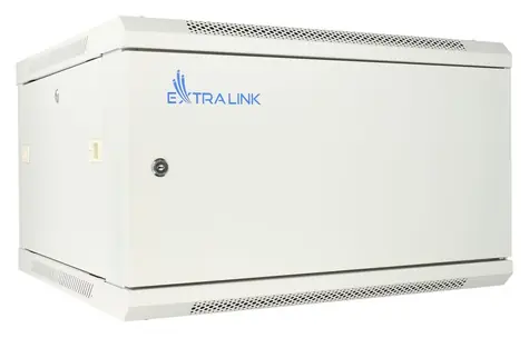 Extralink ASP 6U 600x450 sivá / Nástenný rozvádzač / 600x450 mm / nosnosť 40 kg / kovové dvere