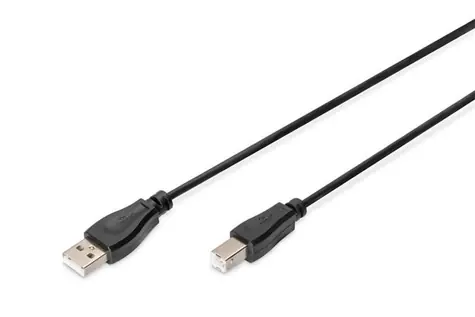 Digitus USB 2.0 AB 1,8 m čierny / Kábel / 480 Mbit/s