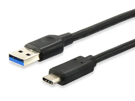 Equip čierna / Kábel / USB-A - USB-C / USB 3.2 Gen 1 / 5 Gbit / s / 3A / 0,5 m