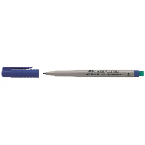 Faber-Castell Multimark M modrá / Popisovač / Nepermanentný / Vodou riediteľný / 10 ks