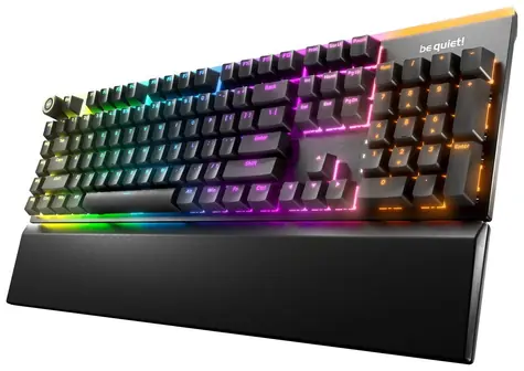 be quiet! LIGHT MOUNT SILENT TACTILE (BT004US) / mechanická klávesnica / USB / RGB / čierna