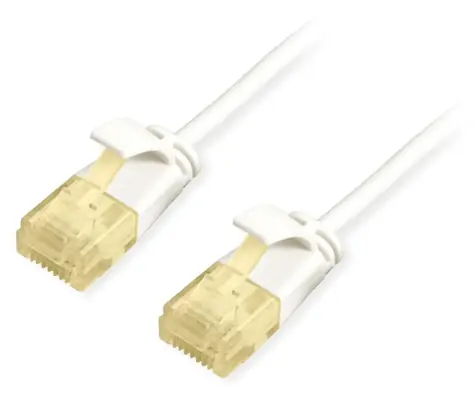 Equip Cat6a SlimFlex U/UTP biela / Patch kábel / 0,15 m / RJ-45 / PoE+
