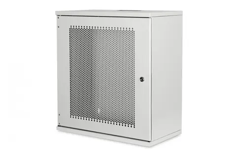 Digitus SOHO 12U sivá 595x540x400 mm / Nástenný rozvádzač / 19" / neskladaný / uzamykateľný