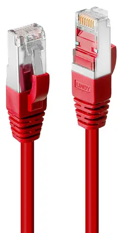 Lindy Cat6 S/FTP červená / Patch kábel / RJ-45 / PIMF / 0,5 m / LSZH
