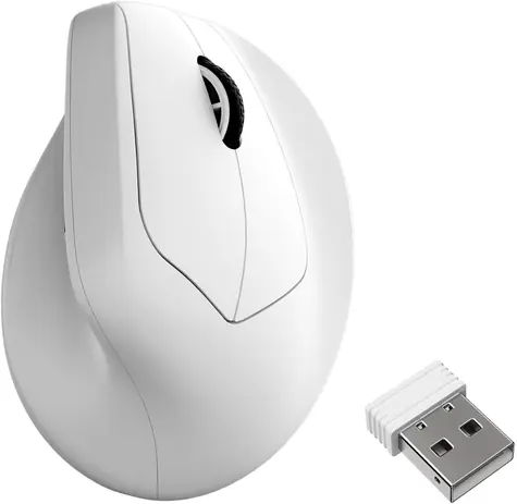 Keychron M5 biela / Vertikálna myš / Bezdrôtová