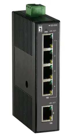 LevelOne Priemyselný switch 5x FE DIN plastový / Switch / Neriadený / Auto MDI/MDI-X / IP30