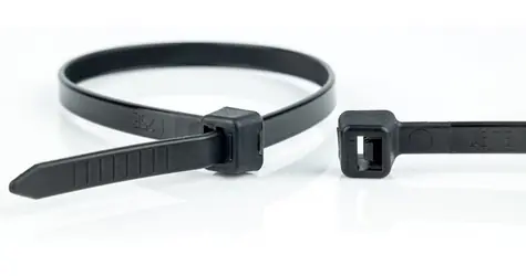 WKK 100x2,5 mm čierna / Sťahovacie pásky / plast / UV stabilný / rozoberateľné / 100 ks