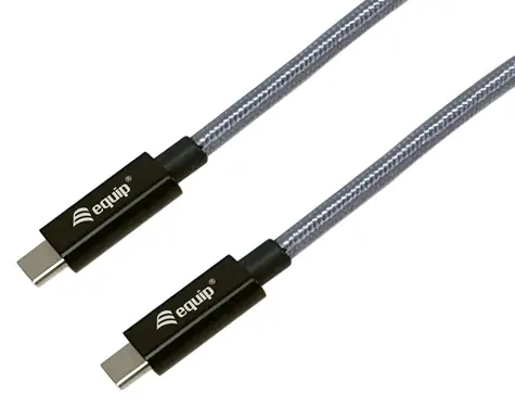 Equip USB-C 3.2 Gen 2x2 čierna / USB-C kábel / PD 240 W / 20 Gbit / s / DisplayPort Alt Mode / 1 m