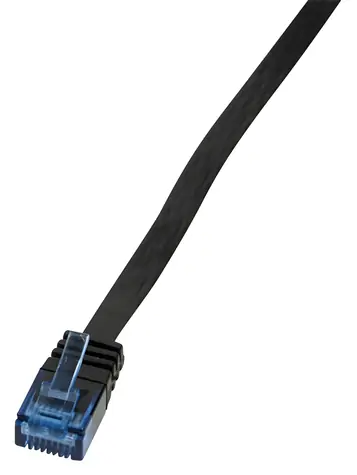 LogiLink SlimLine čierna / Plochý patch kábel / Cat6 U/UTP / RJ-45 / 3 m