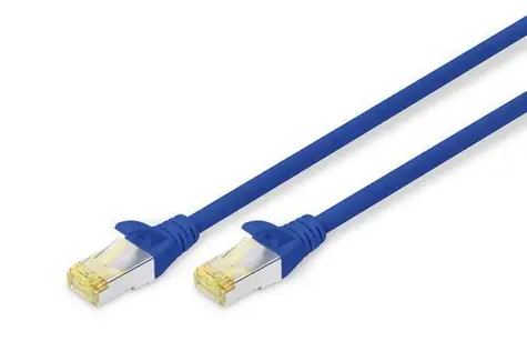 Digitus patch kábel CAT 6A S/FTP modrý / Patch kábel / 3 m / RJ45 / LSZH plášť / PoE++