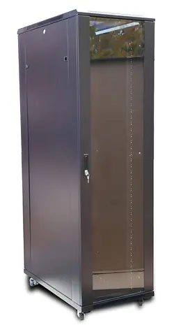 Extralink 42U 800x800 čierna / Stojanový rozvádzač / 19" / Šírka 800 mm / Hĺbka 800 mm / nosnosť 1400 kg