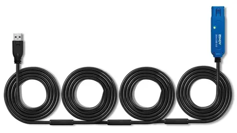 Lindy USB 3.0 aktívna predlžka Pro 30 m čierna / Predlžovací kábel / USB-A - USB-A / 5 Gbit/s