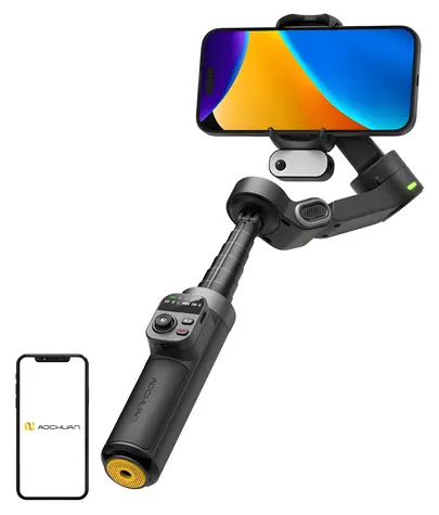 Aochuan X3 čierna / Stabilizátor / AI senzor / 3osá stabilizácia / Bluetooth diaľkové ovládanie