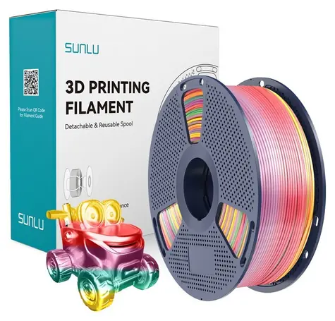 Sunlu PLA+ Silk dúhová 01 / Struna pre 3D tlačiareň / PLA / 1,75 mm / 1 kg