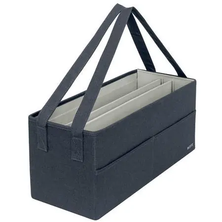 Leitz Fabric textilný úložný box / Úložný box / 46,5x21x20 cm / 3 priehradky
