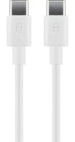 Goobay 66315 biela / Nabíjací a synchronizačný kábel USB-C / 0,5 m