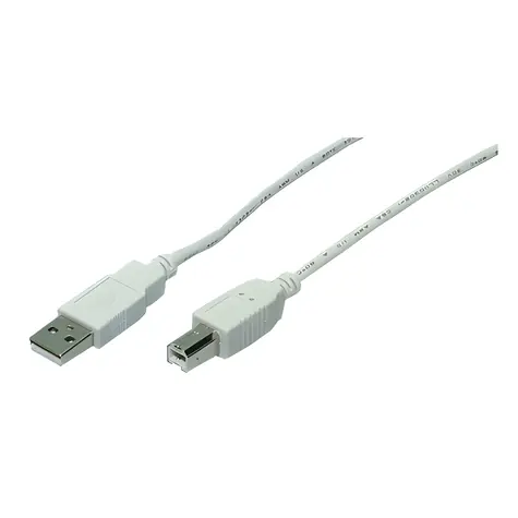 LogiLink CU0007 sivá / USB kábel / USB-A (M) - USB-B (M) / 1,8 m