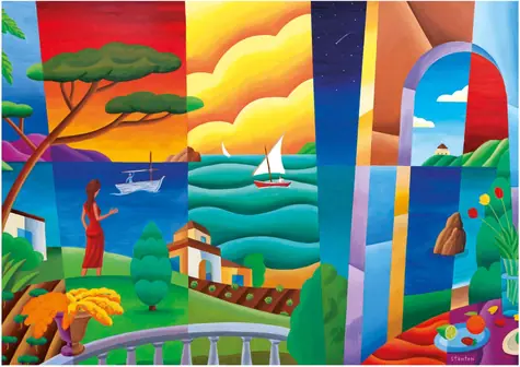 Educa Puzzle Čakajúce Penélope / 2000 dielikov / rozmer 96×68 cm / lepidlo Fix Puzzle v balení