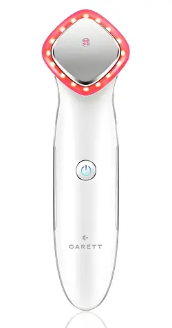Garett Beauty Serum Skin biela / Prístroj na starostlivosť o pleť / LED terapia / EMS / sonické vibrácie / teplý obklad
