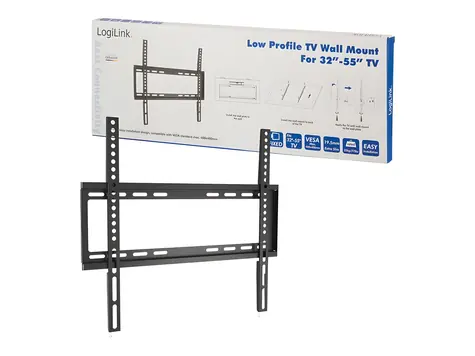 LogiLink BP0009 čierna / Nástenný držiak na TV / VESA / 32 "až 55" / do 35 kg / pevný
