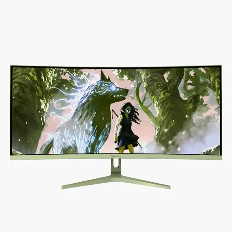34" Arozzi Nova 34T2K165 zelená / Monitor / VA / UWQHD 3440x1440 / 21:9 / 165Hz / 1ms / 2x HDMI + 2x DP / VESA